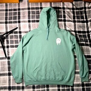 green graphic hoodie